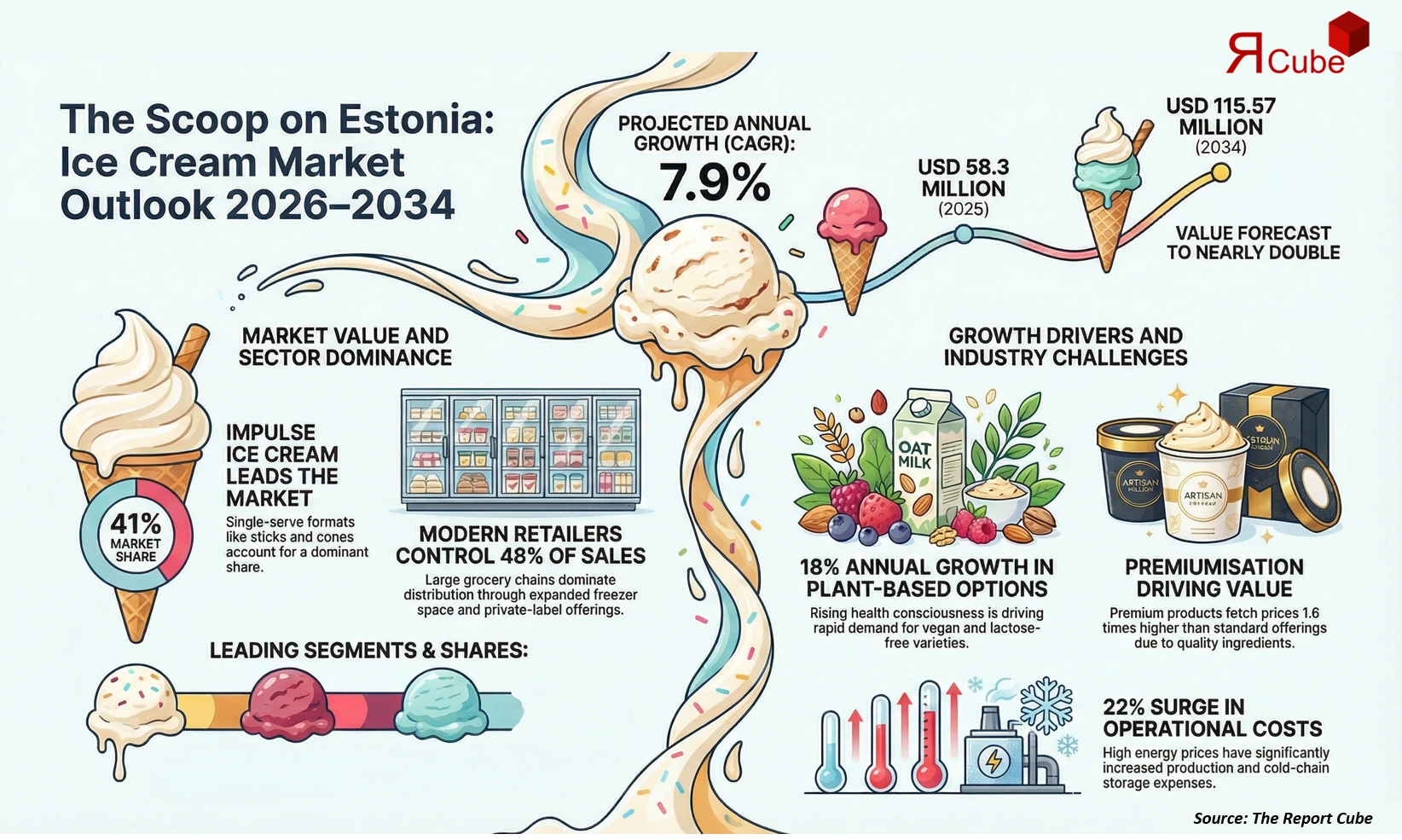 Estonia Ice Cream Market 2026-2034 infographic explaining market structure and opportunities