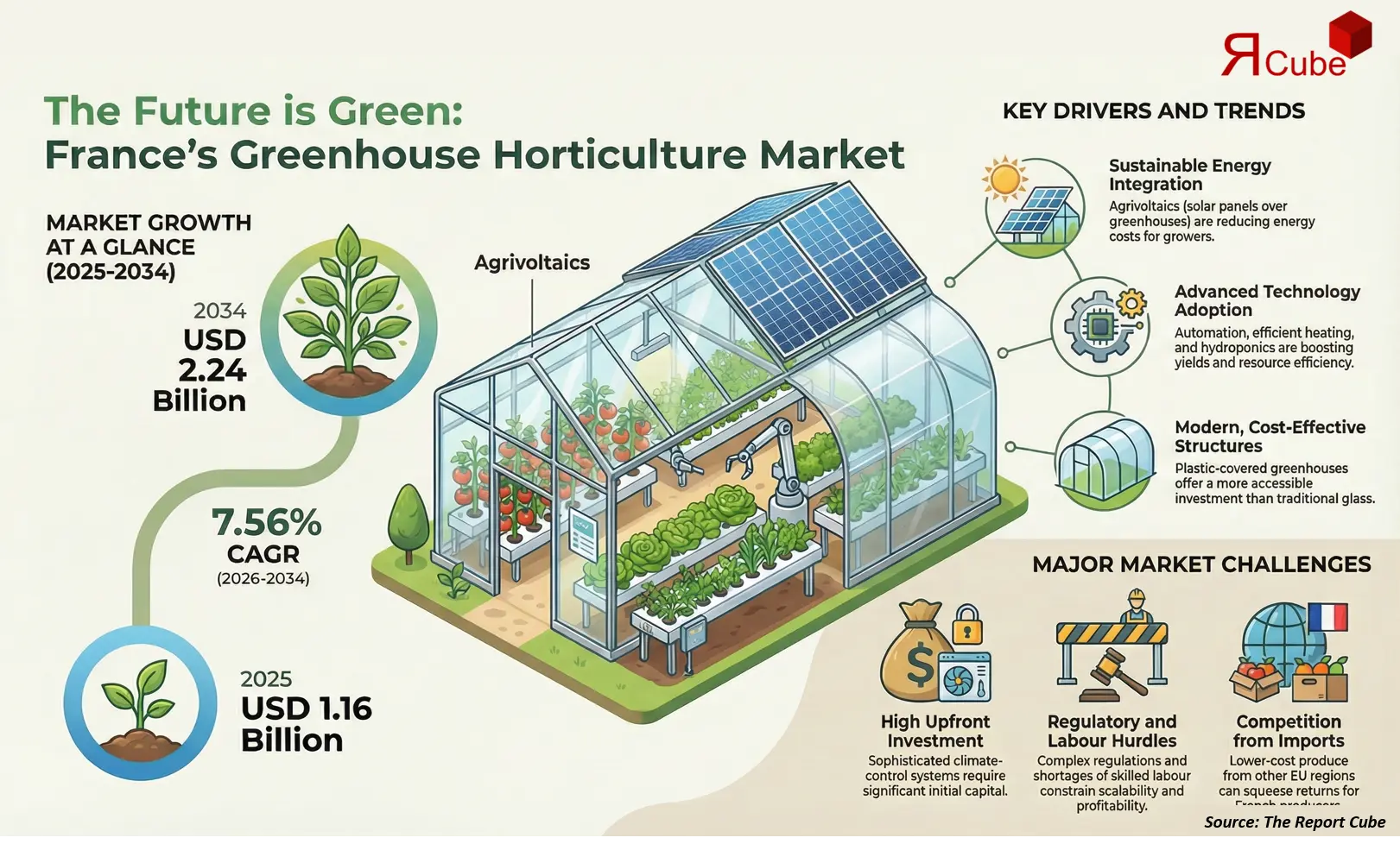 France Greenhouse Horticulture Market 2026-2034 infographic explaining market structure and opportunities