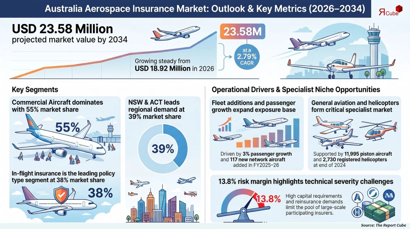 Australia Aerospace Insurance Market Size, Share, Trends, & Forecast 2026-2034