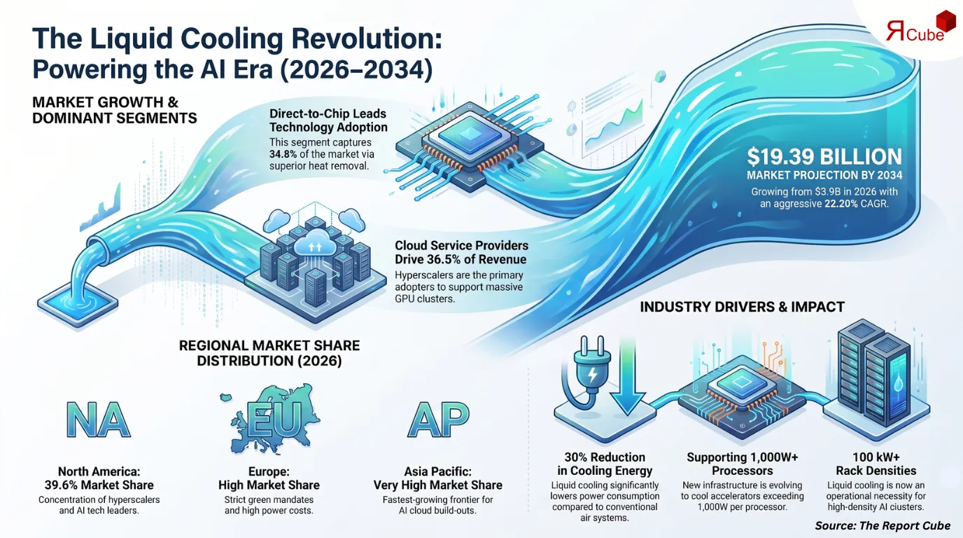Global AI Data Center Liquid Cooling Market Report and Forecast 2026-2034