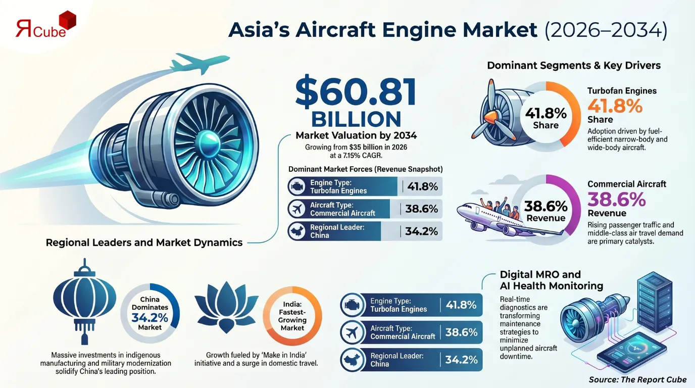 Asia Aircraft Engines Market Report and Forecast 2026-2034