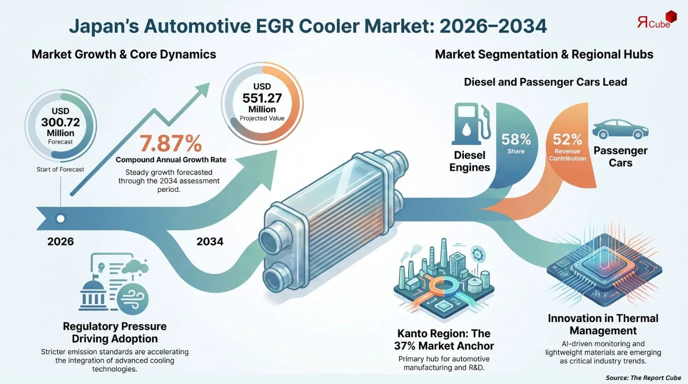 Japan Automotive Exhaust Gas Recirculation (EGR) Cooler Market Report and Forecast 2026-2034
