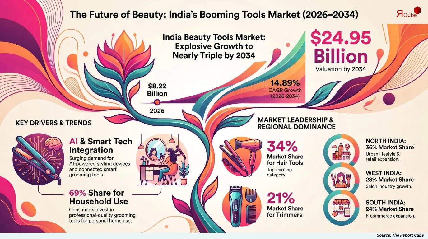 India Beauty Tools Market Report and Forecast 2026-2034