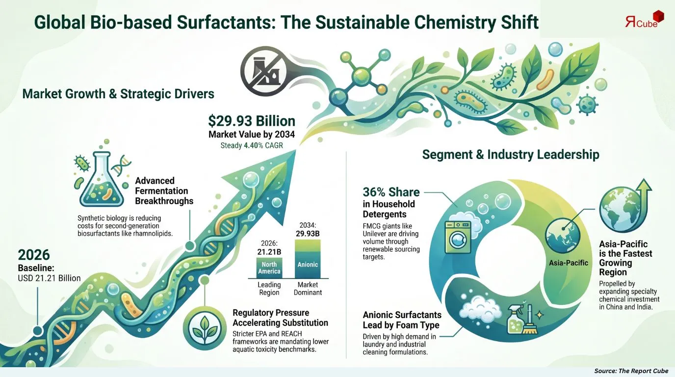 Global Bio-based Surfactants Market Report and Forecast 2026-2034