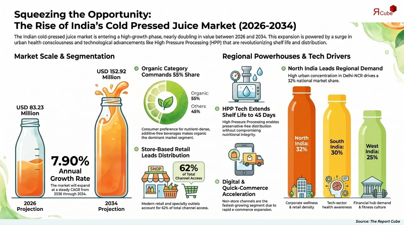 India Cold Pressed Juice Market Size