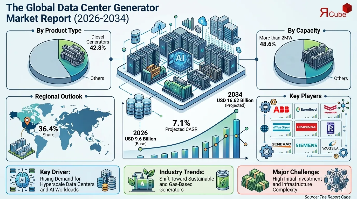 Data Center Generator Market Revenue, Companies & Share