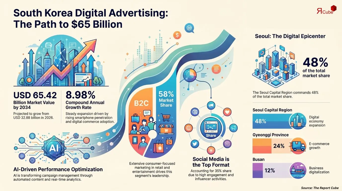 South Korea Digital Advertising Market Report and Forecast 2026-2034