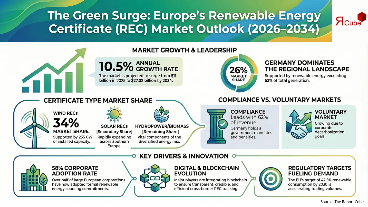 Europe Renewable Energy Certificate/Credit (REC) Market Report 2026-2034