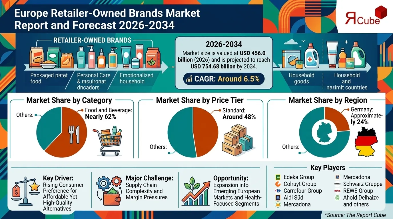 Europe Retailer-Owned Brands Market Value, Revenue and Growth 2034