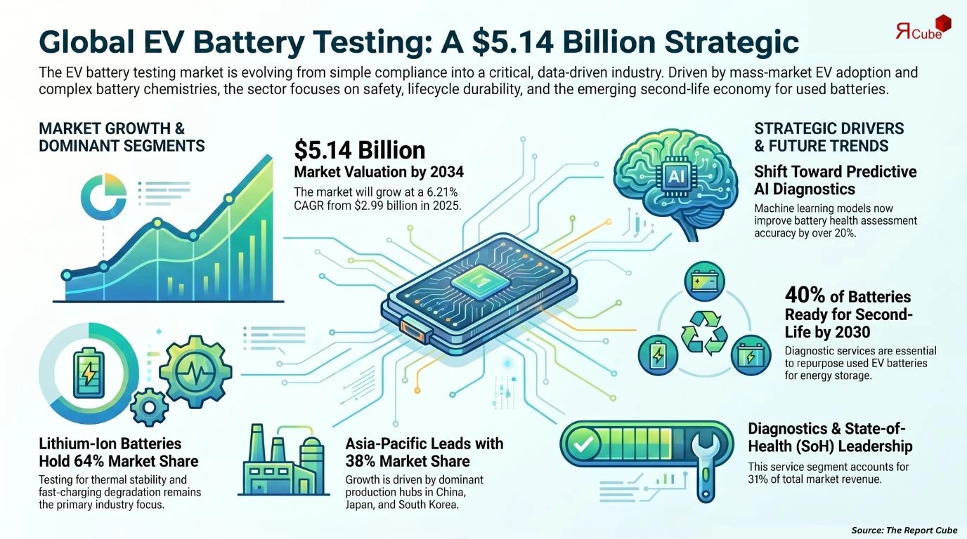 Global EV Battery Testing and Diagnostic Services Market Report and Forecast 2026-2034