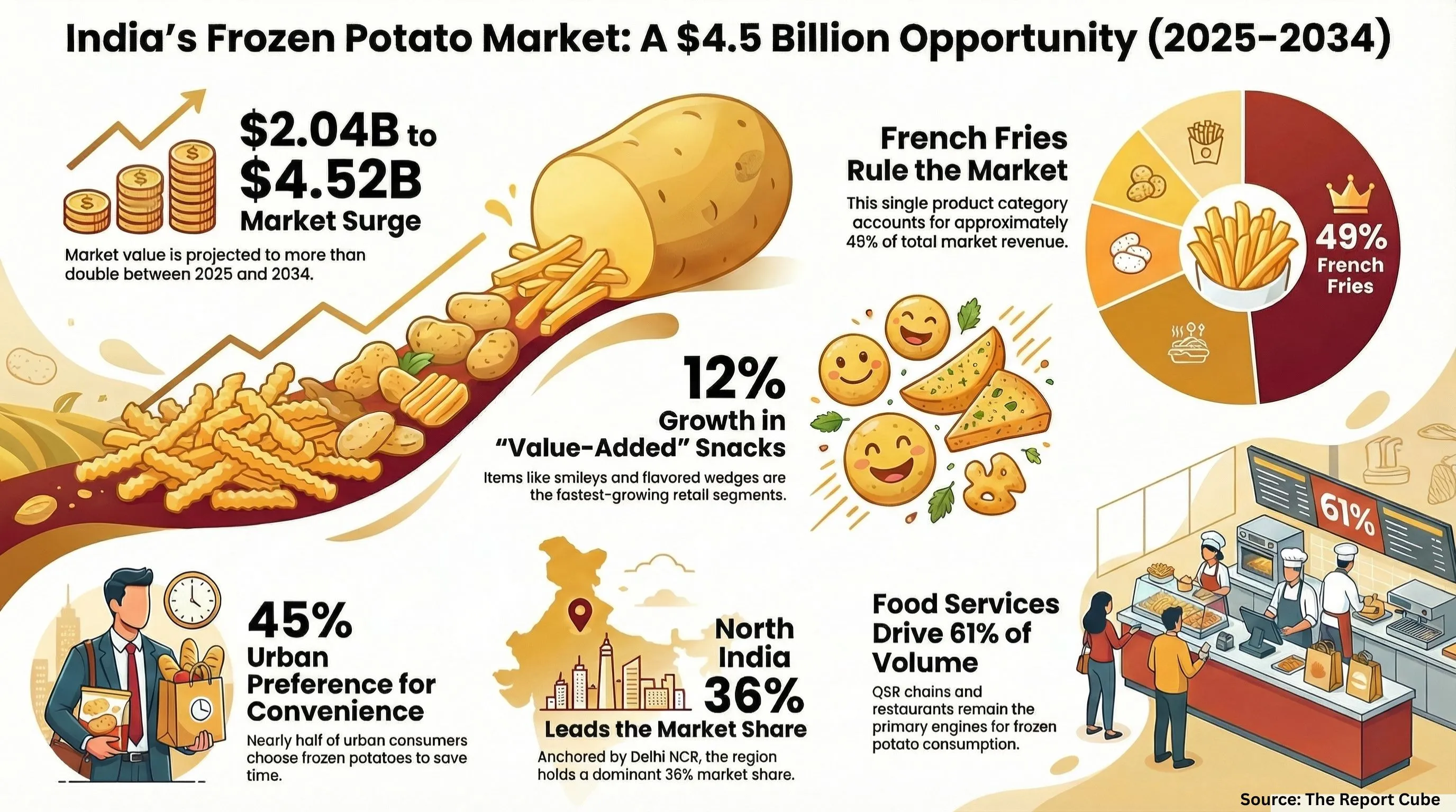 India Frozen Potato Products Market Report and Forecast 2026-2034