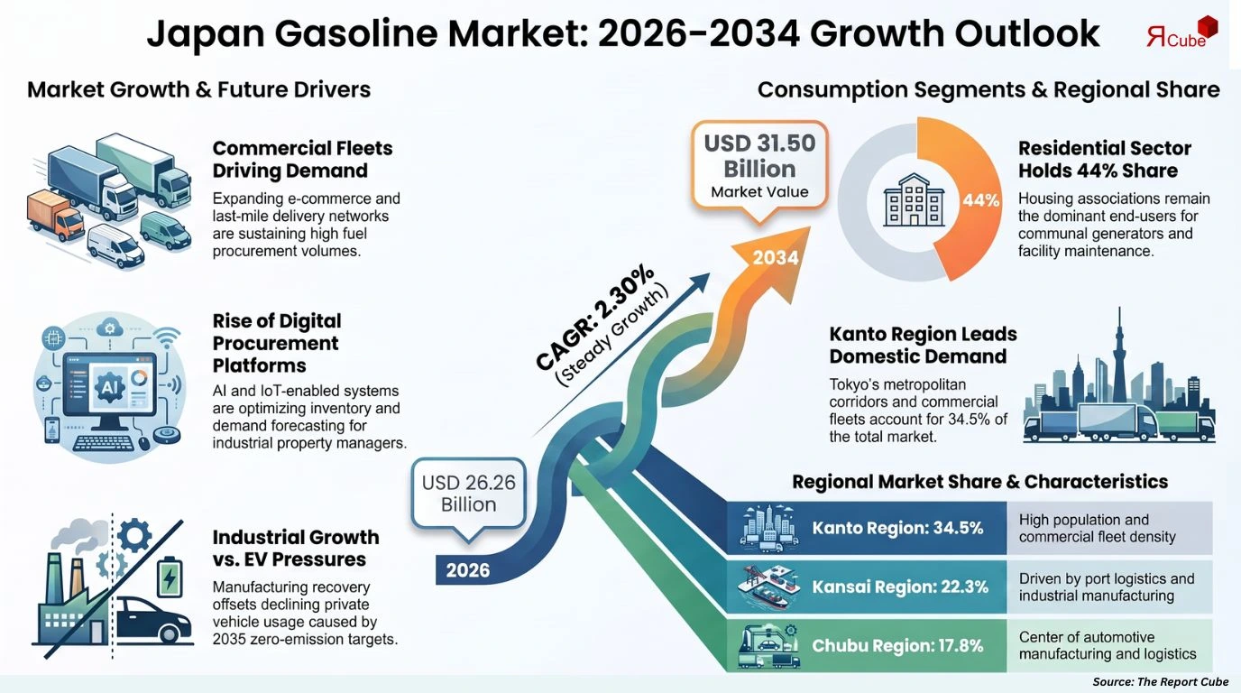 Japan Gasoline Market Report and Forecast 2026-2034