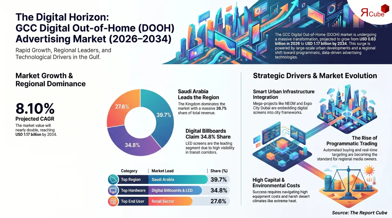 GCC Digital Out-of-Home (DOOH) Advertising Market Report and Forecast 2026-2034