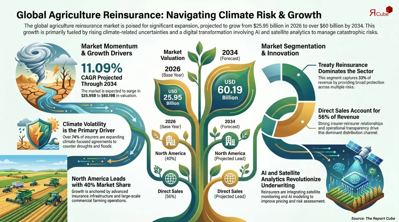 Global Agriculture Reinsurance Market Report and Forecast 2026-2034