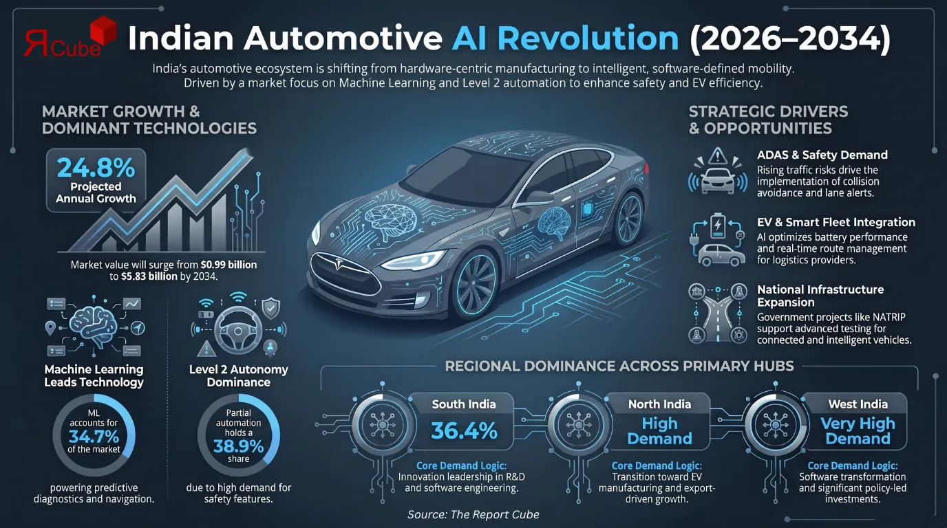 India Automotive AI Market Report and Forecast 2026-2034