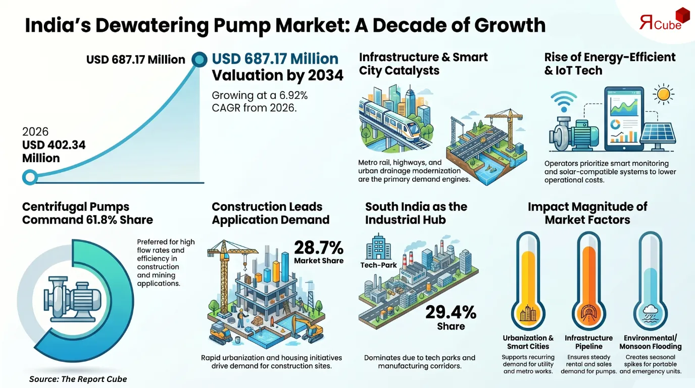 India Dewatering Pump Market Report and Forecast 2026-2034