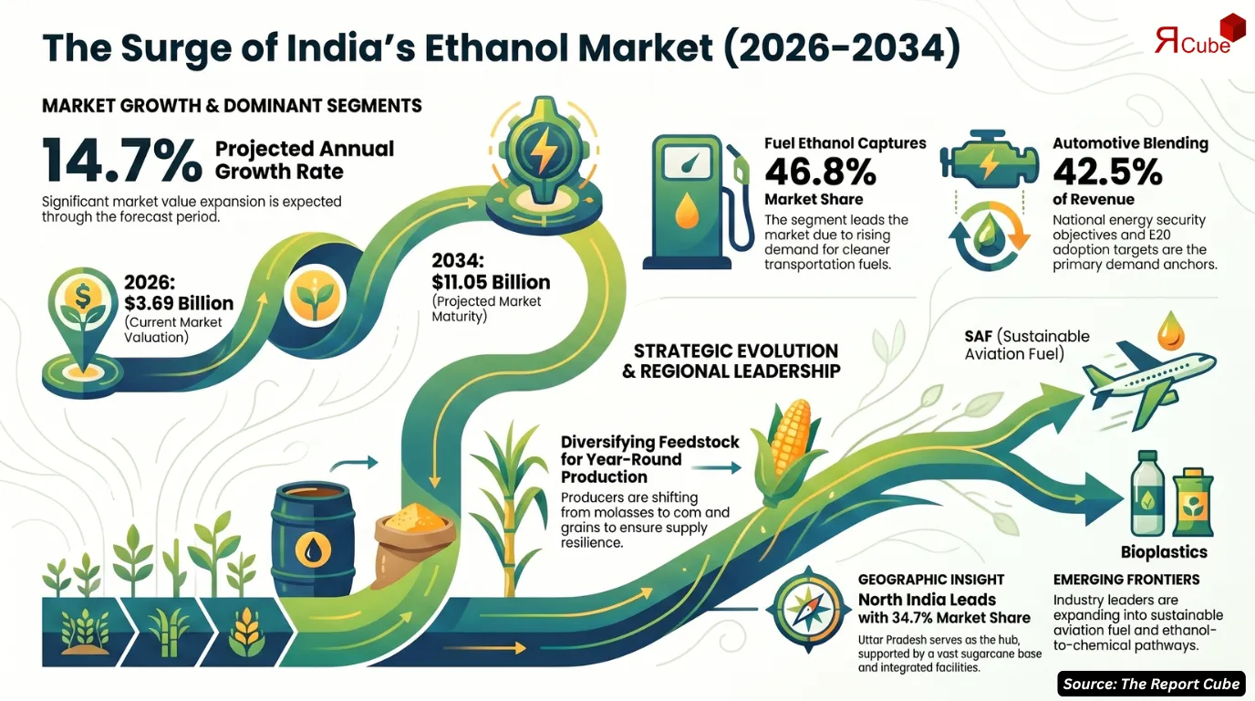 India Ethanol Market Report and Forecast 2026-2034