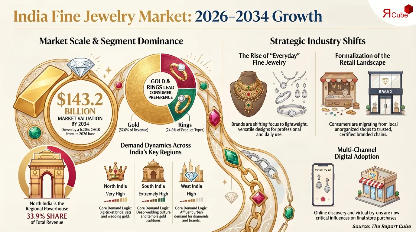 India Fine Jewelry Market Report and Forecast 2026-2034