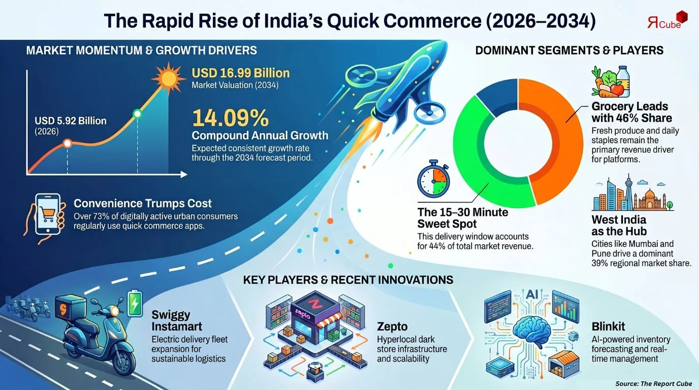 India Quick Commerce Market Report and Forecast 2026-2034