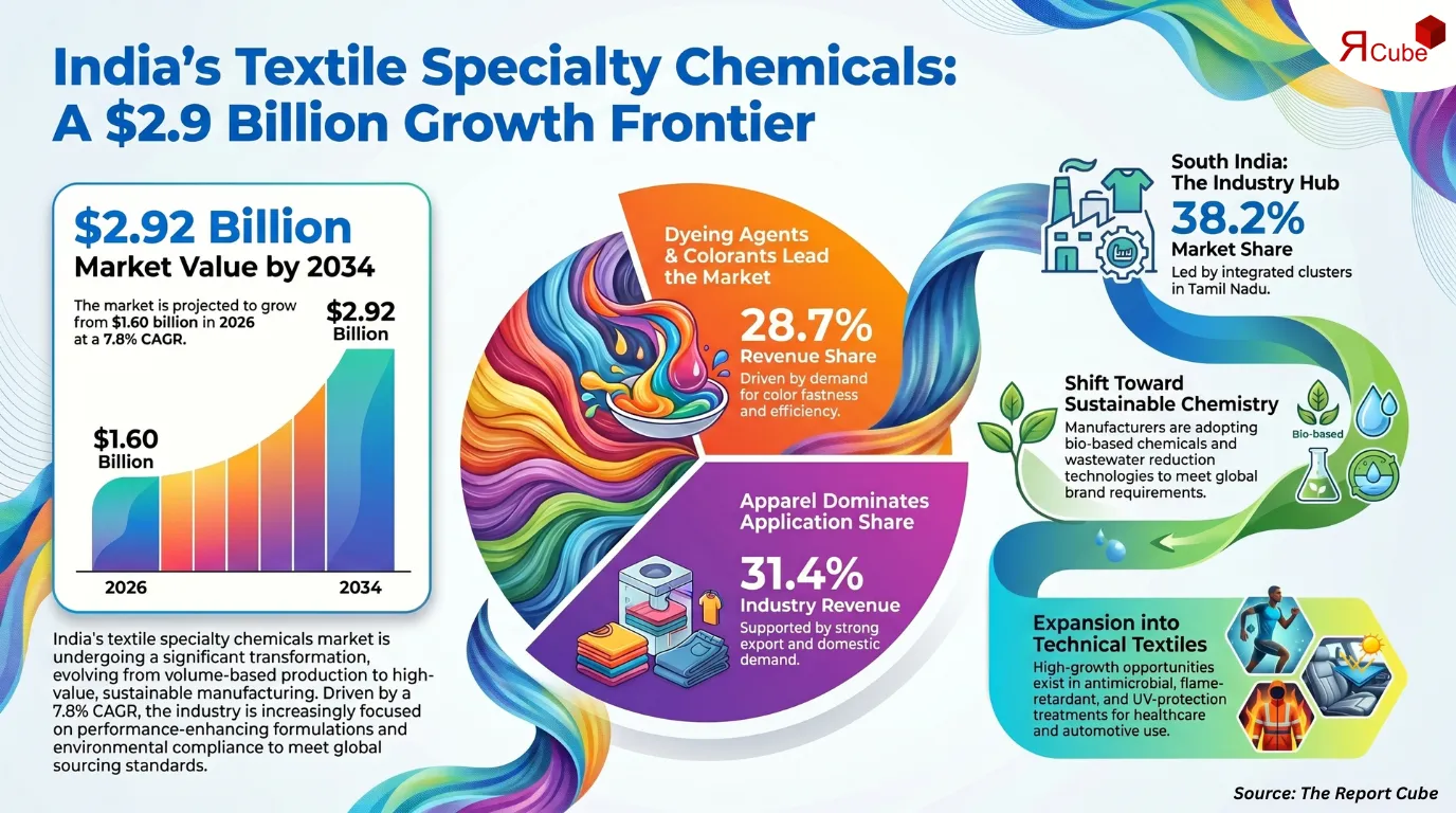India Textile Specialty Chemicals Market Report and Forecast 2026-2034