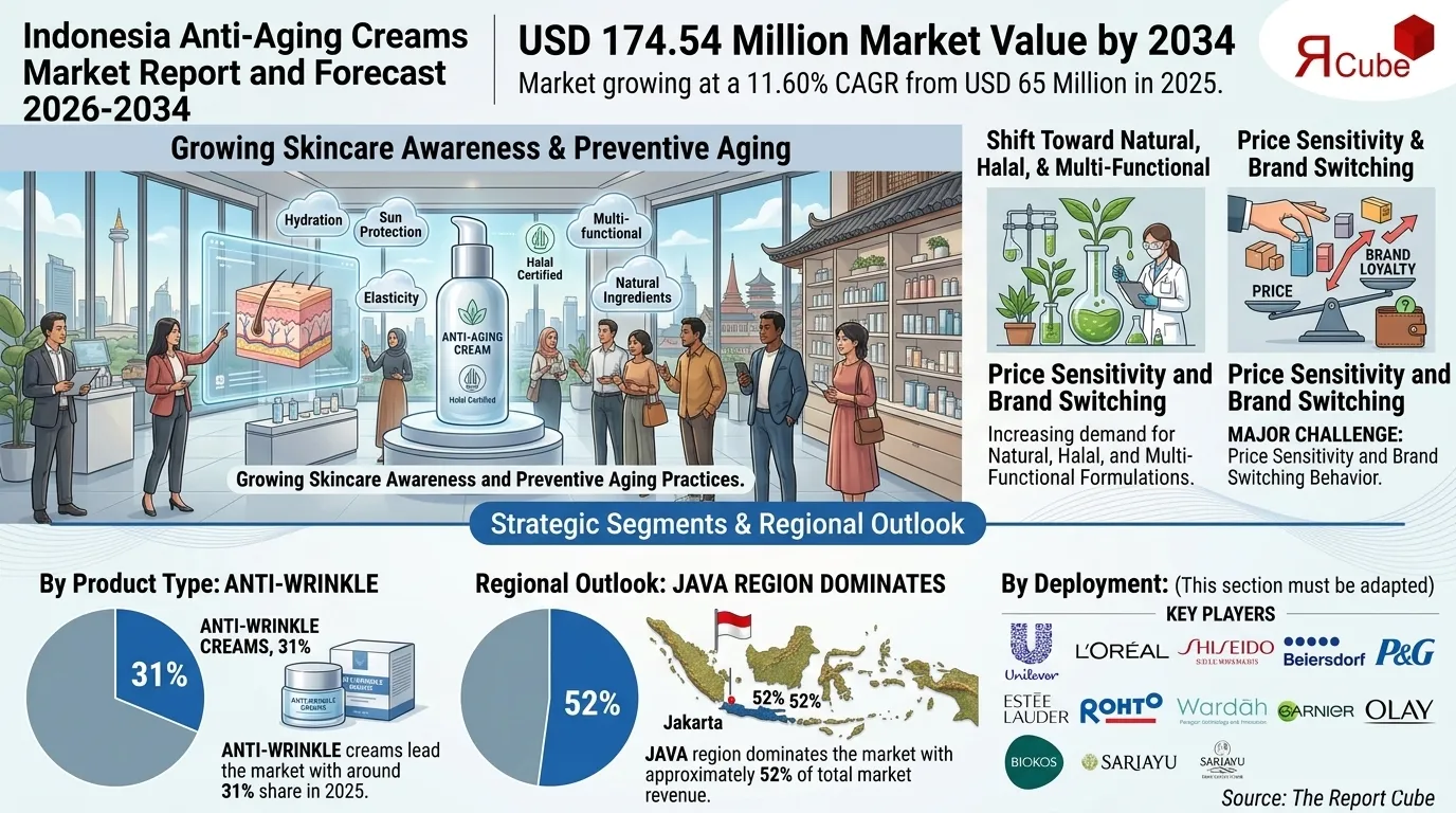 Indonesia Anti-Aging Creams Market Trend, Growth, Size & Analysis