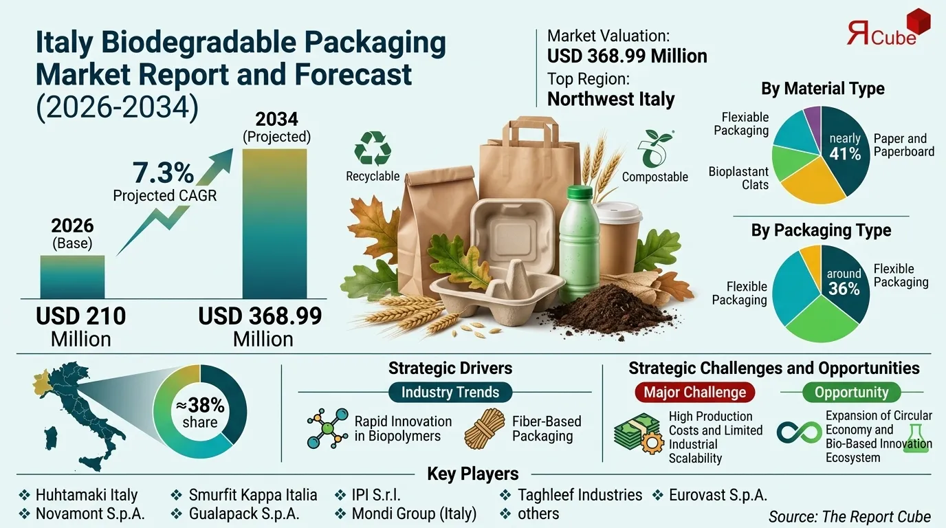 Italy Biodegradable Packaging Market Key Companies & Shares