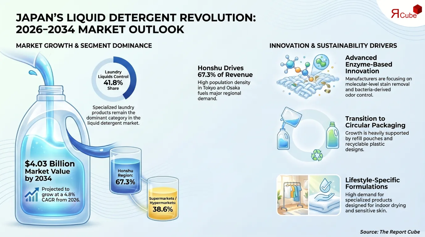 Japan Liquid Detergent Market Report and Forecast 2026-2034