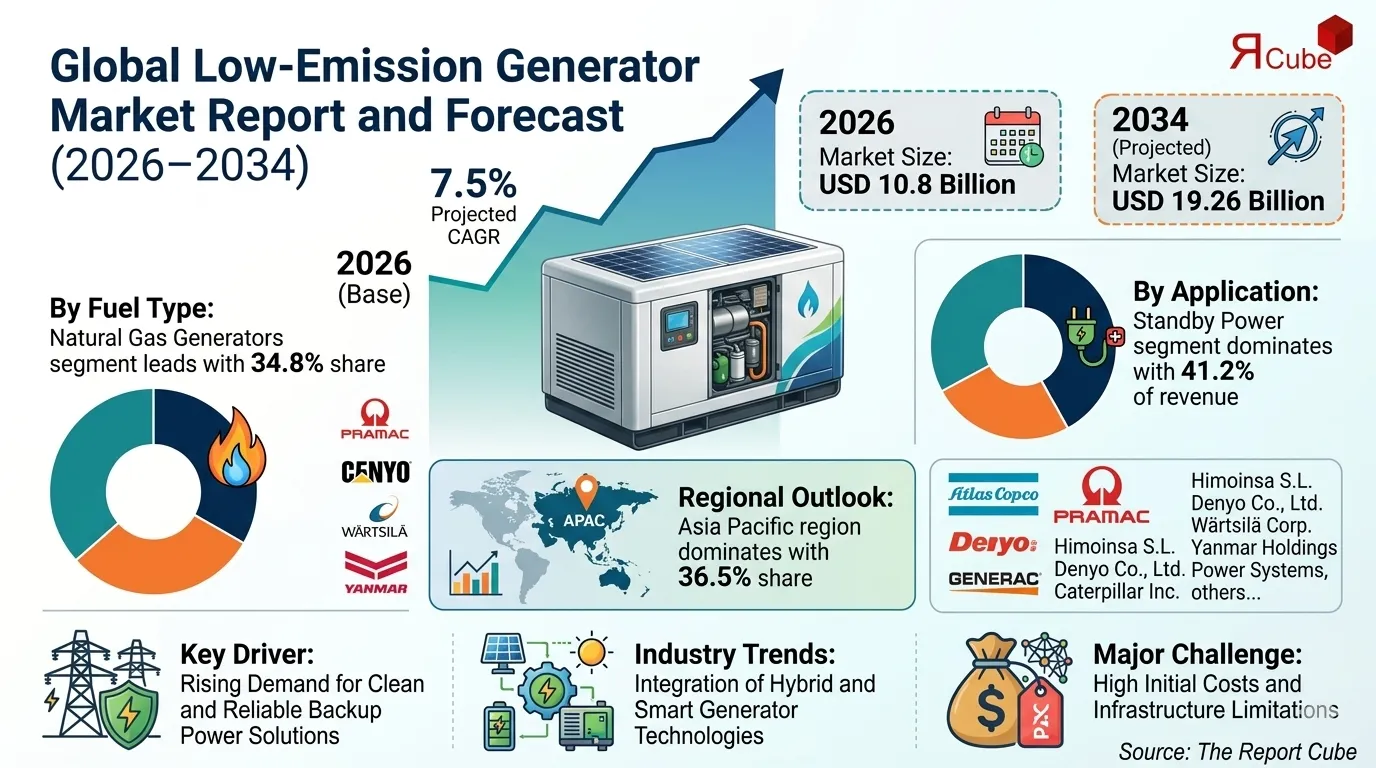 Low Emission Generator Market Size, Scope & Technology Trends