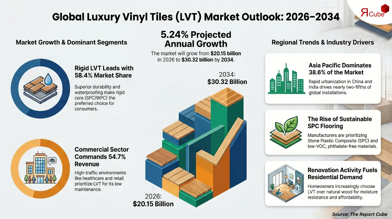 Global Luxury Vinyl Tiles Market Report and Forecast 2026-2034