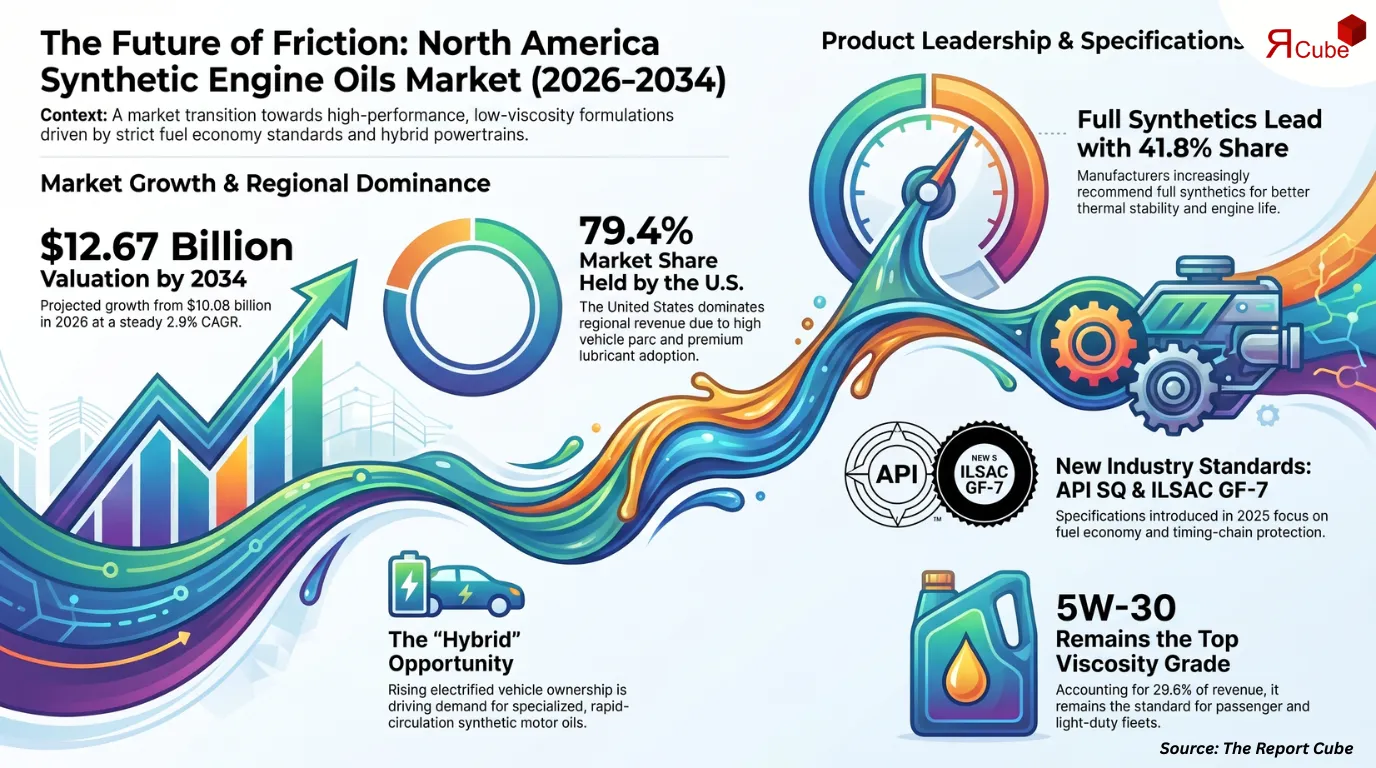 North America Synthetic Engine Oils Market Report and Forecast 2026-2034