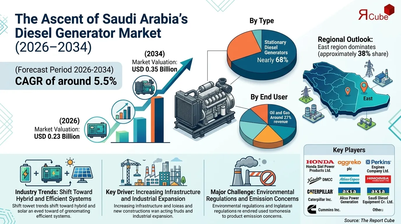 Saudi Arabia Diesel Generator Market Size, Share & Growth