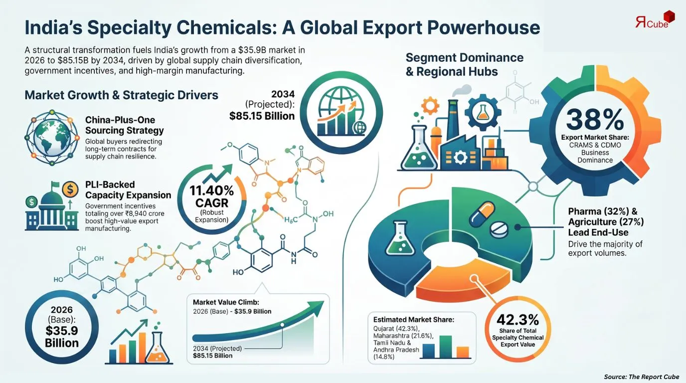 India Specialty Chemicals Export Market Report and Forecast 2026-2034