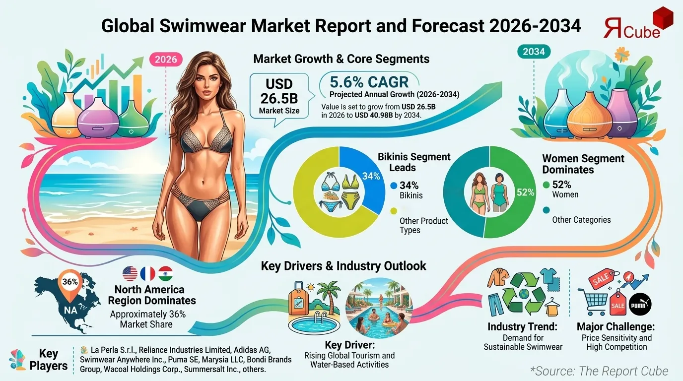 Swimwear Market Share, Size, Revenue, Trend & Forecast to 2034