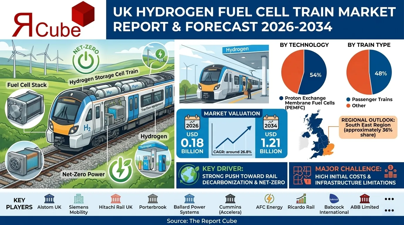 UK Hydrogen Fuel Cell Train Market 2026-2034 infographic explaining market structure and opportunities