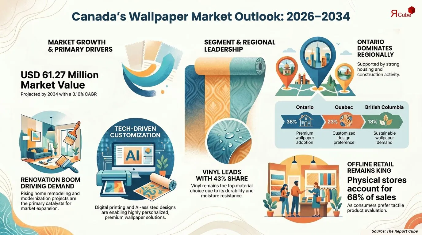 Canada Wallpaper Market Report and Forecast 2026-2034