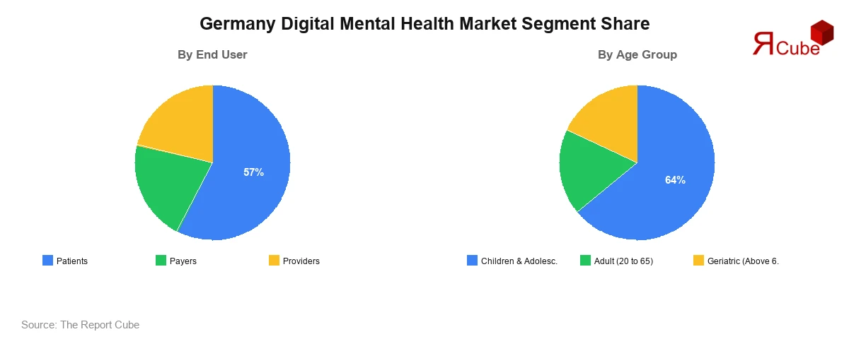 Germany Digital Mental Health Market Segment Share Germany Digital Mental Health Market Segment-wise Analysis
