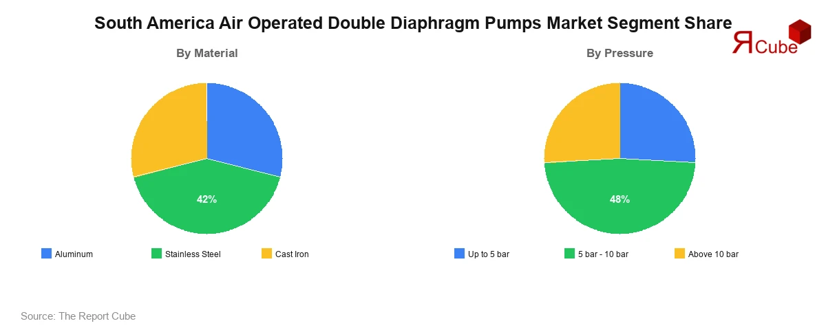 South America Air Operated Double Diaphragm Pumps Market Segment Share South America Air Operated Double Diaphragm Pumps Market Segment-wise Analysis