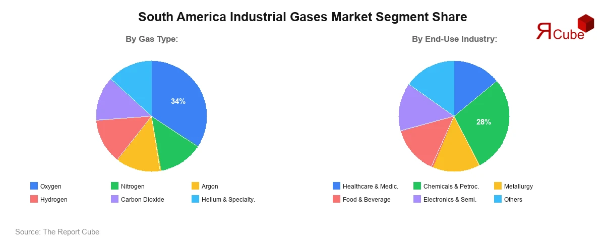 South America Industrial Gases Market Segment Share